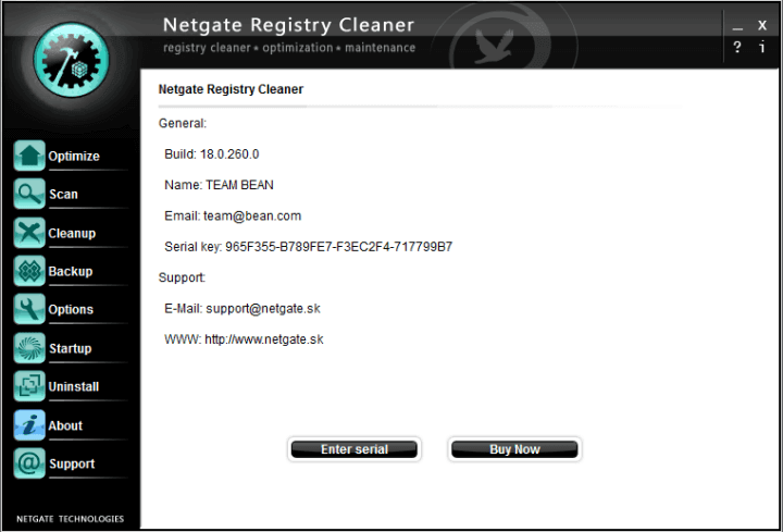 NETGATE Registry Cleaner Crack